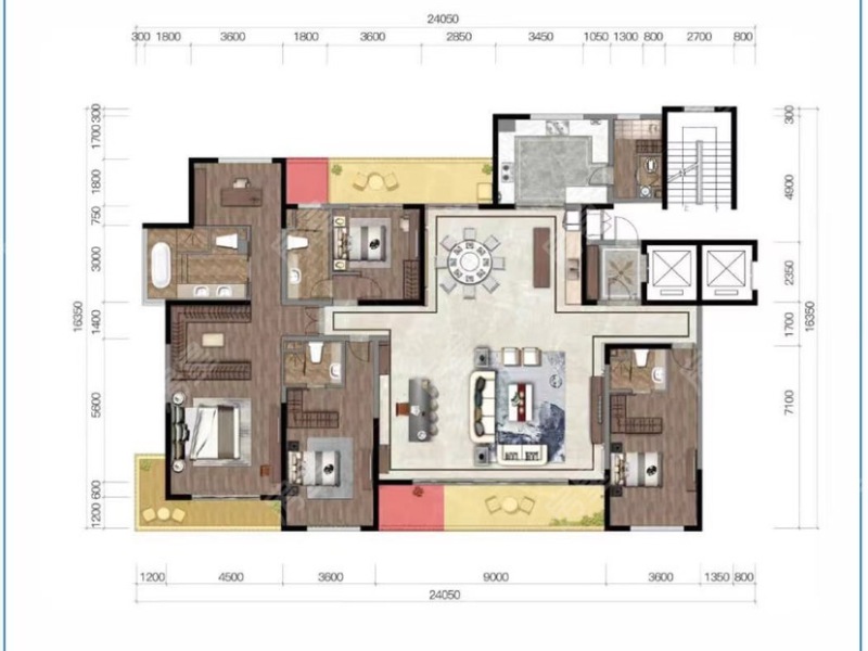 5室3廳2陽臺(tái) 華夏四季二期戶型圖