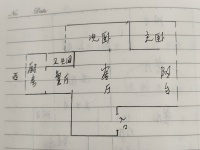 2室2廳1陽臺 大樹營市政府第二辦公小區(qū)戶型圖
