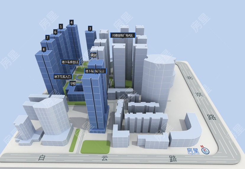 4室2廳2陽臺 同德昆明廣場B區(qū)小區(qū)平面圖