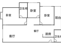 3室2廳1陽臺 保利中心戶型圖