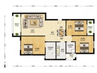 3室2廳3陽臺 西南海F地塊戶型圖