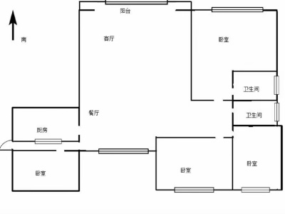 4室2廳2陽(yáng)臺(tái) 假日城市