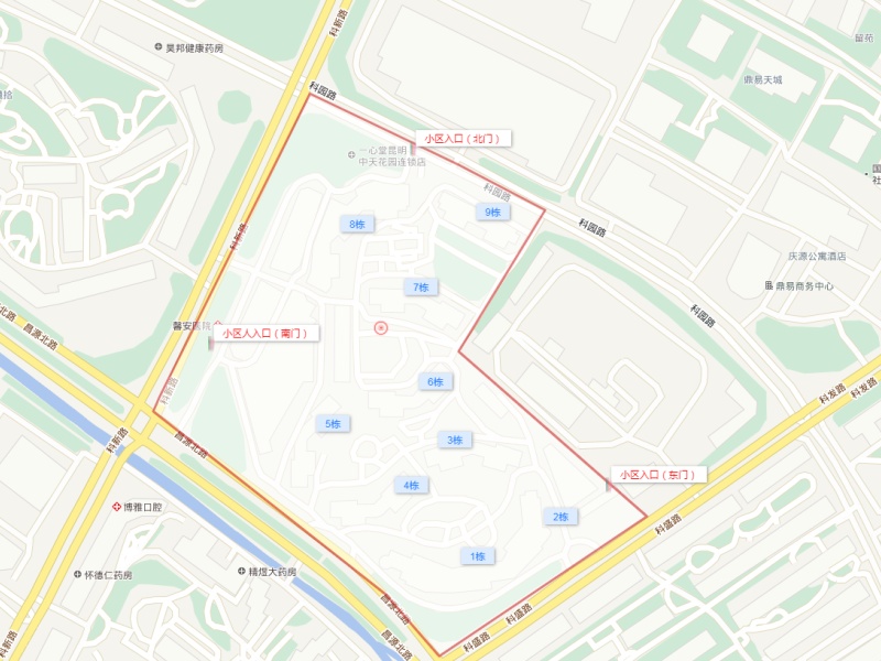中天花园小区平面图