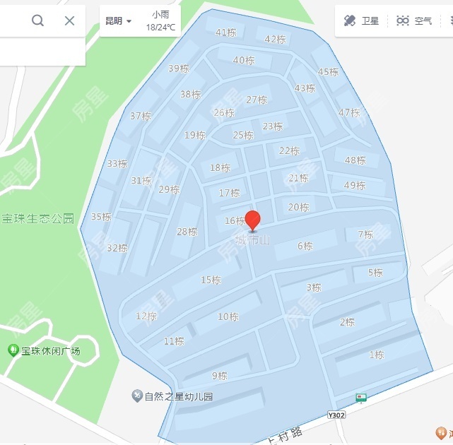 4室2廳3陽臺 城市山別墅小區(qū)平面圖