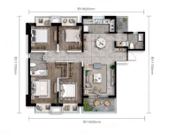 4室2廳2陽(yáng)臺(tái) 萬(wàn)科翡翠二期戶型圖