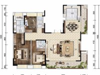 4室2廳2陽臺 昆明融創(chuàng)文旅城九云府南區(qū)戶型圖