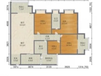 4室2廳2陽臺 俊發(fā)盛唐城星河郡（一期）戶型圖