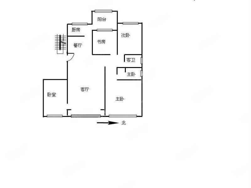 4室2廳2陽臺(tái) 恒安新鄰居戶型圖