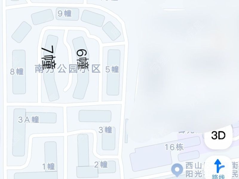 6室3廳3陽臺(tái) 南方公園小區(qū)平面圖