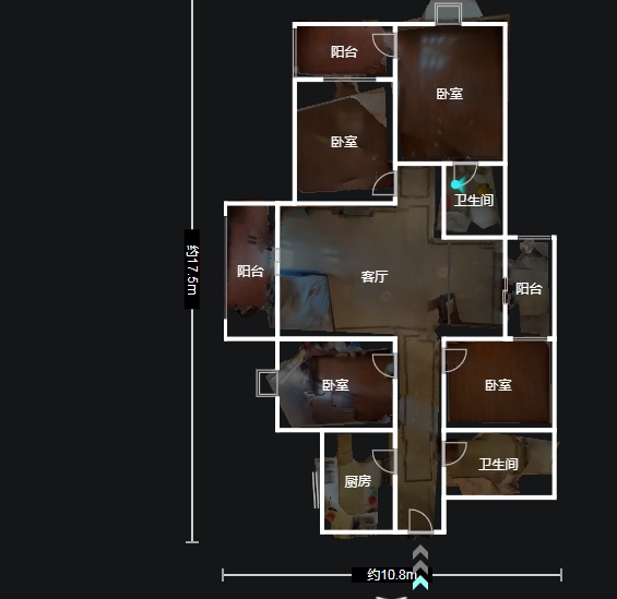 4室2廳1陽臺 金地悅天下一期戶型圖