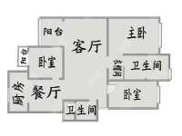 4室2廳1陽臺 金星小區(qū)戶型圖