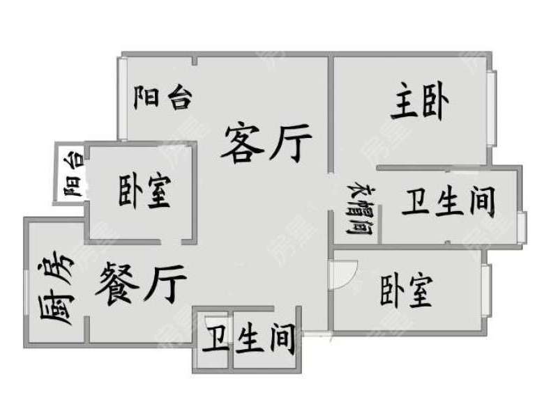 4室2廳1陽臺 金星小區(qū)戶型圖