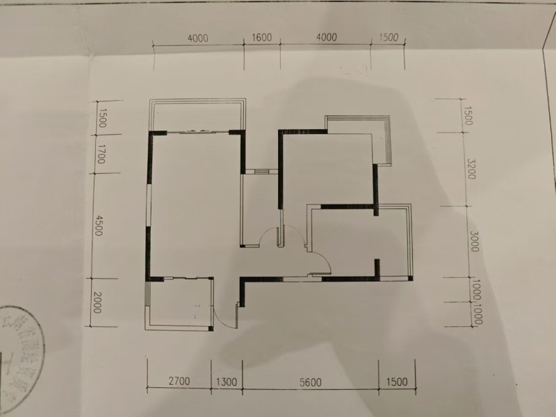 2室2廳1陽臺 經典雙城一期戶型圖