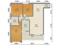 3室2廳 溪畔麗景戶型圖