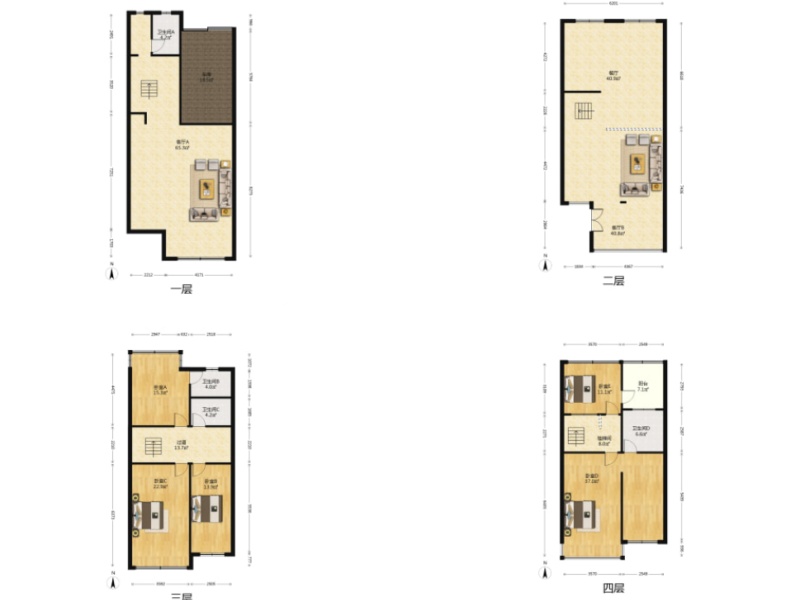 6室2廳1陽臺 立欣洲別墅戶型圖