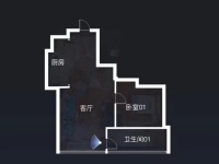 3室2廳1陽(yáng)臺(tái) 翠湖太龍公館戶(hù)型圖