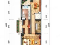 4室2廳3陽臺 昆明恒大云璽別墅戶型圖