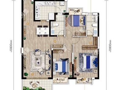 3室2廳2陽臺 萬科翡翠濱江一期