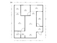 2室2廳1陽臺(tái) 俊發(fā)盛唐城戶型圖