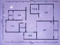 3室2廳2陽臺 晴朗云安戶型圖