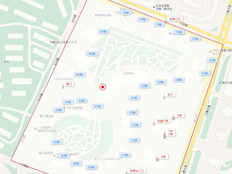 4室2廳2陽臺(tái) 和諧世紀(jì)小區(qū)平面圖