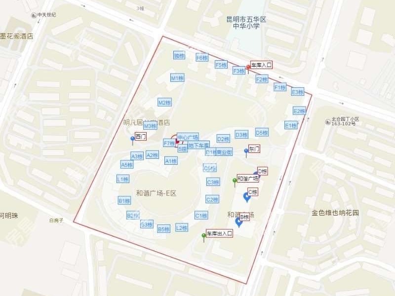 3室2廳1陽(yáng)臺(tái) 和諧世紀(jì)小區(qū)平面圖