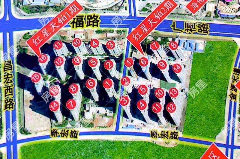 3室2廳1陽臺 紅星天鉑小區(qū)平面圖