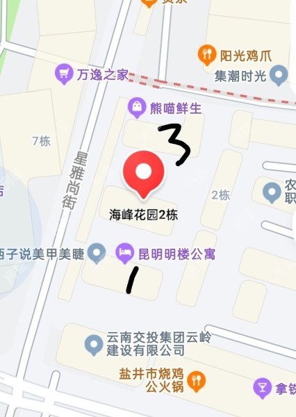 海峰花园小区平面图