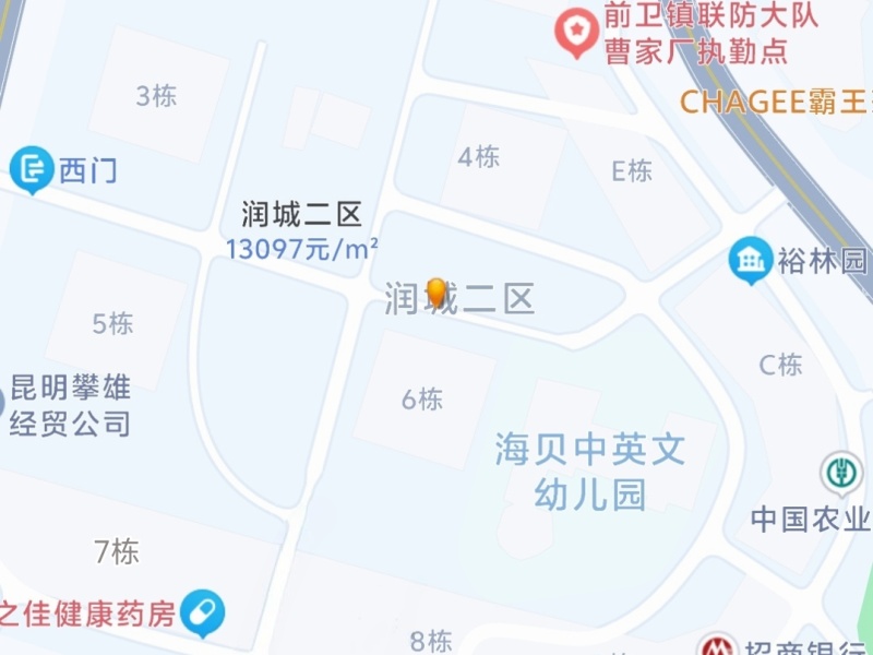 3室2廳1陽臺 潤城二區(qū)小區(qū)平面圖