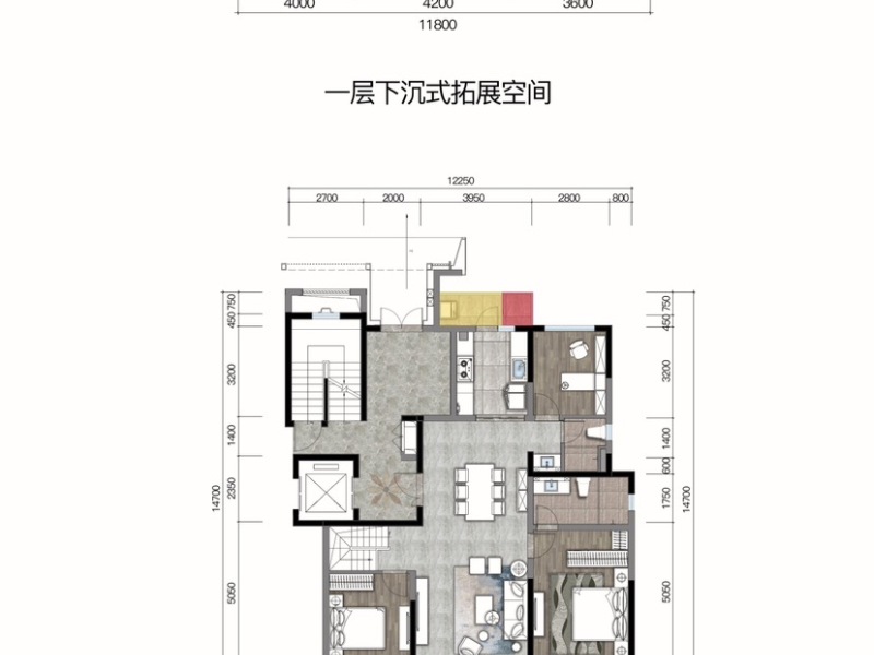 4室2廳2陽臺 華夏四季二期戶型圖