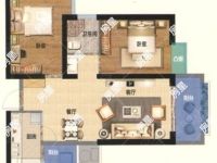 2室2廳3陽臺 俊發(fā)盛唐城星河郡（一期）戶型圖