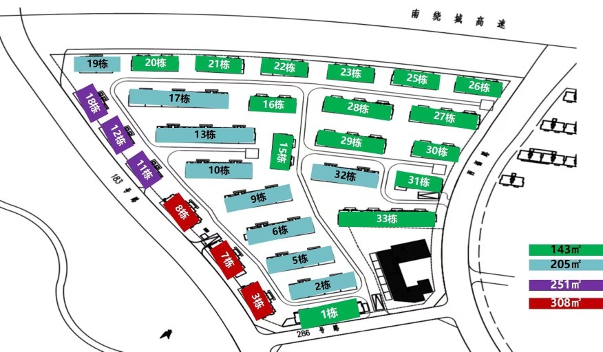 4室2廳2陽臺 華夏四季二期小區(qū)平面圖