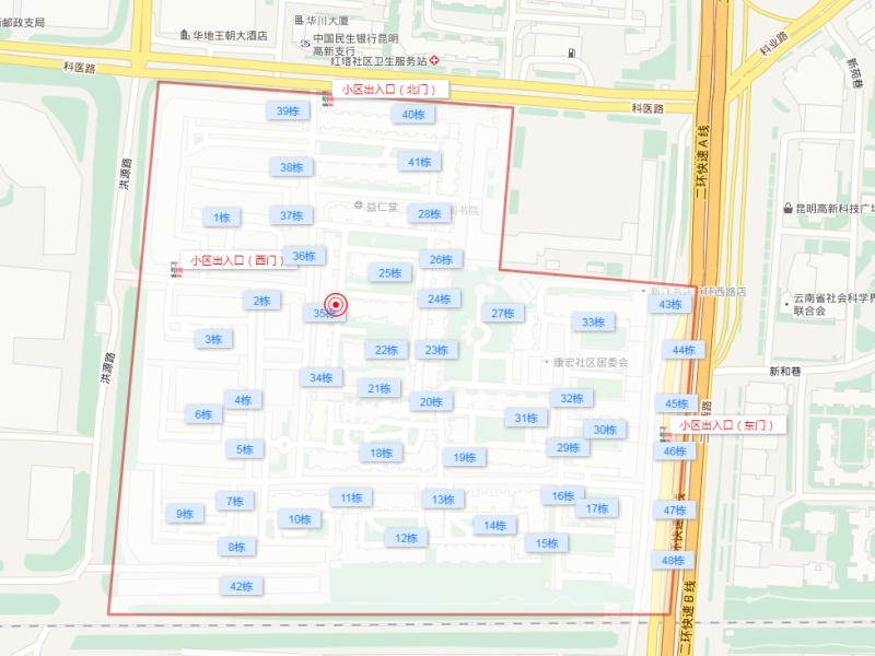 3室2廳1陽(yáng)臺(tái) 康宏小區(qū)小區(qū)平面圖