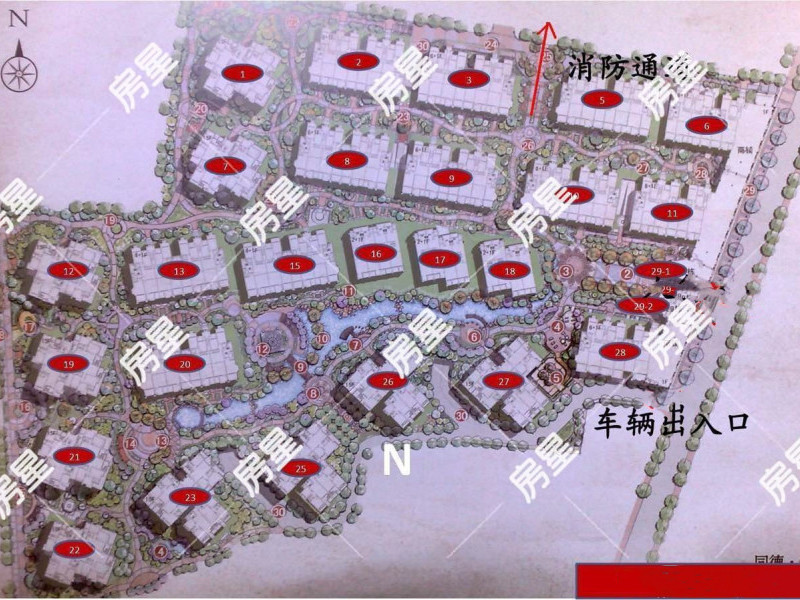 3室2廳2陽(yáng)臺(tái) 同德錦江嘉園小區(qū)平面圖