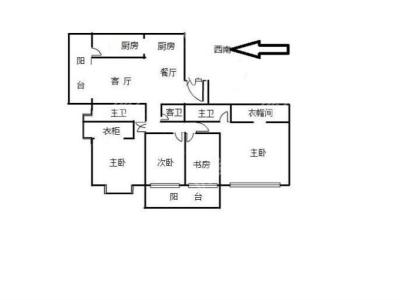 4室2廳1陽(yáng)臺(tái) 云路中心青瓷大宅