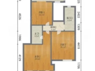 4室2廳2陽(yáng)臺(tái) 公園1903圣維望