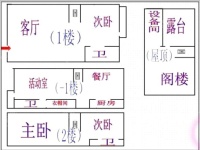 5室2廳3陽臺 世博生態(tài)城云嶺鄰里別墅戶型圖