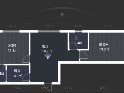 2室2廳1陽(yáng)臺(tái) 醫(yī)大廣場(chǎng)