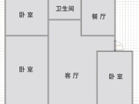 3室2廳1陽(yáng)臺(tái) 省委40號(hào)院戶型圖