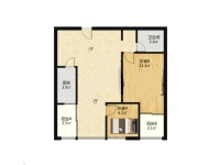 2室2廳2陽臺 時光俊園戶型圖