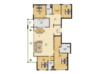 5室2廳2陽(yáng)臺(tái) 俊發(fā)逸天峰戶型圖