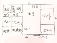 5室2廳2陽臺 大綠水河11號戶型圖