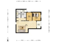 2室2廳1陽臺(tái) 南亞未來城戶型圖