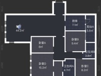 4室2廳2陽(yáng)臺(tái) 公園1903圣維望戶型圖