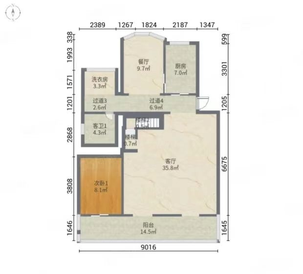 5室2廳3陽臺 金星小區(qū)戶型圖