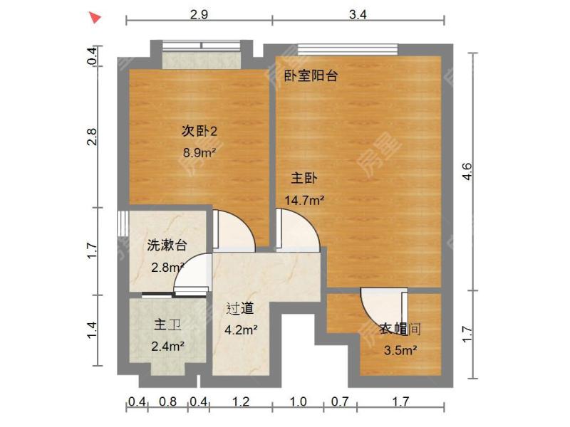 3室2廳2陽臺(tái) 鼎易天城戶型圖