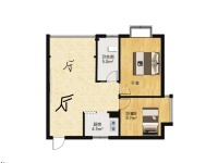 2室2廳1陽臺 時光俊園戶型圖