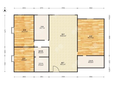 3室2廳1陽臺 潤城二區(qū)