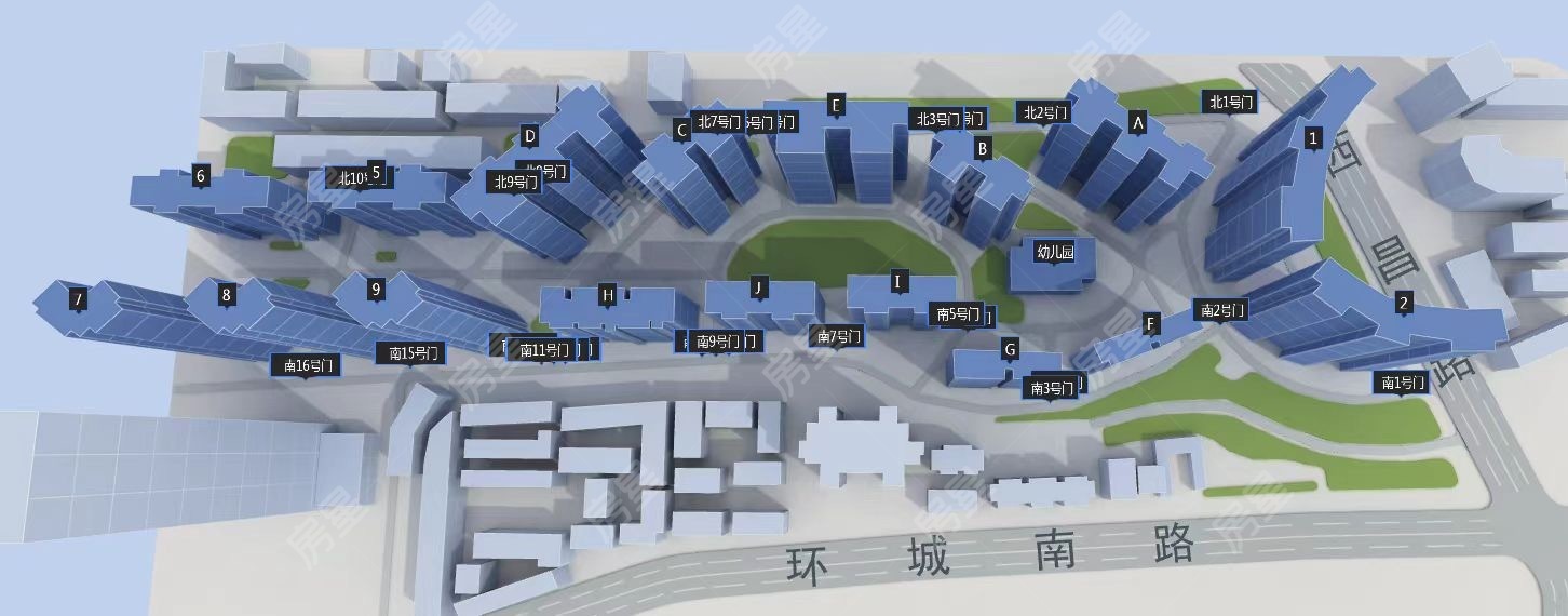 1室1厅1阳台 中央丽城小区平面图