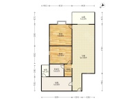 2室2廳1陽臺 西城時代A3地塊錦繡苑戶型圖